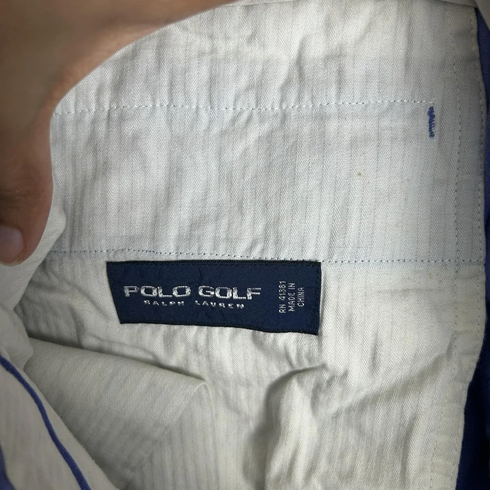 Polo Golf Ralph Lauren Shorts Mens 34 Linen Pleated Lightweight Summer Casual‎
